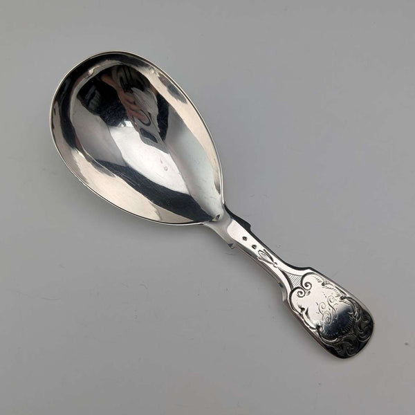 Mid-19th Century British Antique Sterling Silver Tea Caddy Spoon Reid & Sons