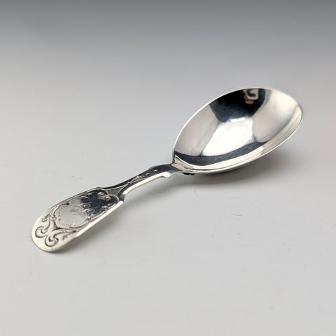 19世紀中頃 英国アンティーク 純銀製 ティーキャディースプーン Reid&Sons