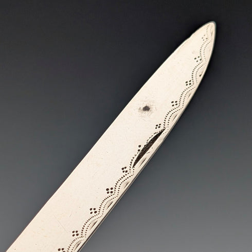 Antique British white mother-of-pearl handle double blade penknife