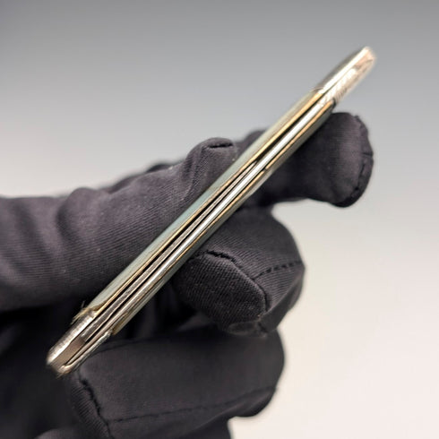 Antique British white mother-of-pearl handle double blade penknife