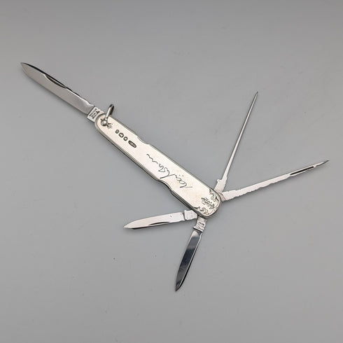 1958 British Vintage Sterling Silver Handle Multi-Tool by George Ibberson