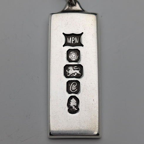 1977年 英国 純銀製 ジュビリーインゴットペンダント28g ネックレス付 MPM