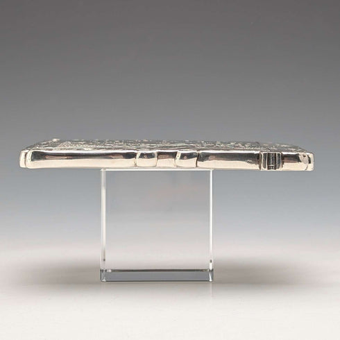 1893 British antique sterling silver card case 56g Frederick Marson