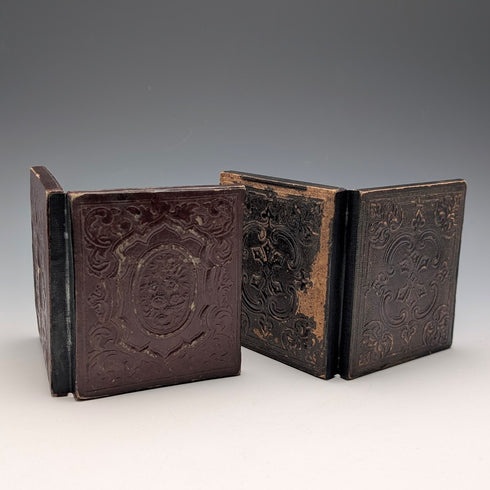 Antique British cased ambrotype pair