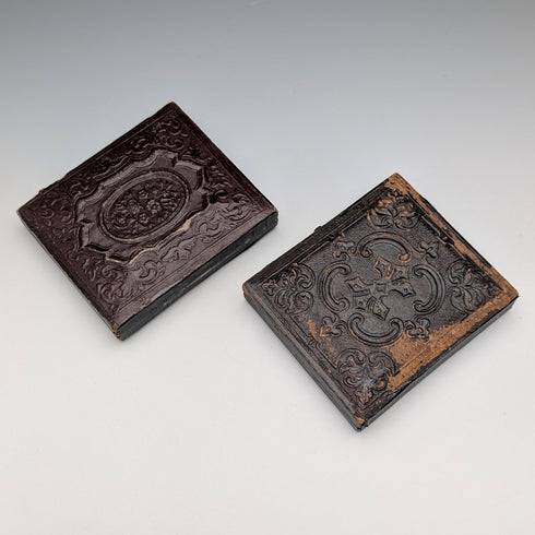 Antique British cased ambrotype pair