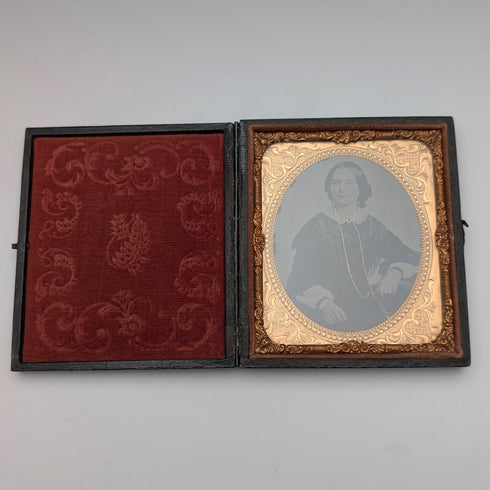 Antique British cased ambrotype pair