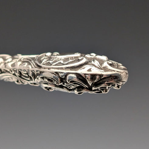 1897年 英国アンティーク 純銀ハンドル 大型ボタンフック Henry Matthews