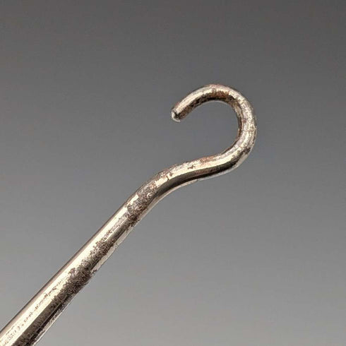 1897 British antique sterling silver handle large button hook Henry Matthews