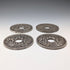 French Vintage Metal Coasters, Set of 4