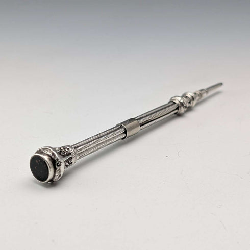 約 1900 年古董銀色自動鉛筆 86-110 毫米