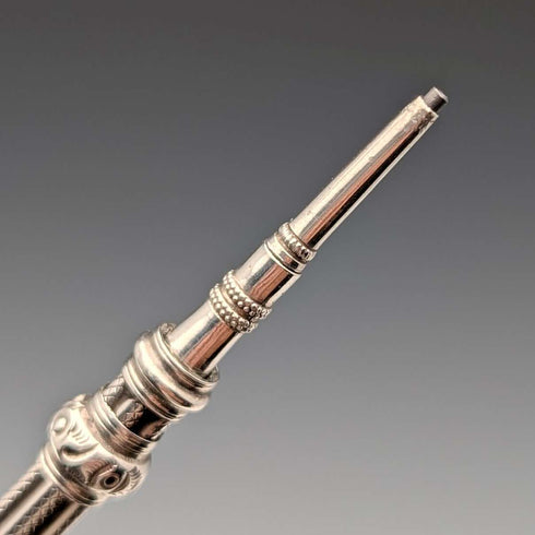 約 1900 年古董銀色自動鉛筆 86-110 毫米
