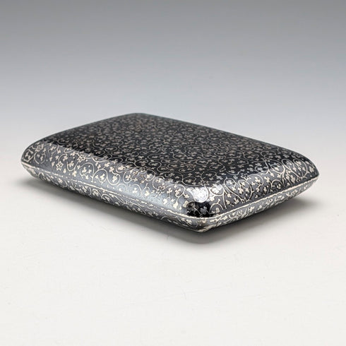 復古奧地利古董 Niero 鑲嵌 900 銀煙盒 116 克