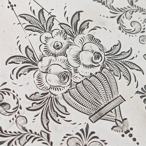 1874年 英国アンティーク 純銀製 カードケース 64g Robert Thornton