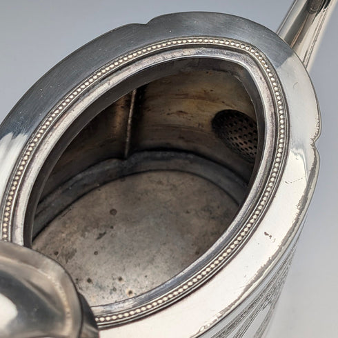 約 1900 年英國古董鍍銀鼓形茶壺 James Dixon&Son