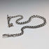 Circa 1900 British antique sterling silver Albert chain, 42g, sterling silver lion passant fob