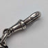 Circa 1900 British antique sterling silver Albert chain, 42g, sterling silver lion passant fob