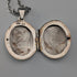 ヴィンテージ 純銀製 オーバル型ロケットペンダント 3.9g ネックレス付き