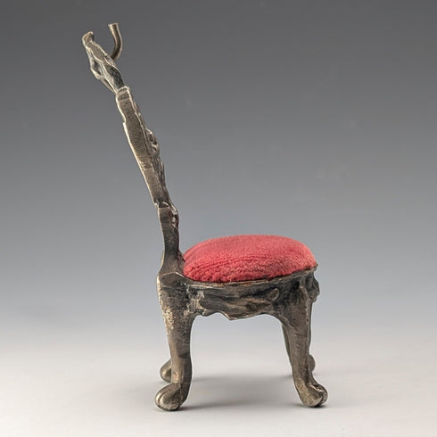 1920 年代黃銅椅懷錶架紅色座椅