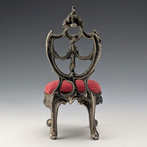 1920 年代黃銅椅懷錶架紅色座椅