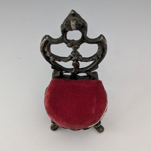 1920 年代黃銅椅懷錶架紅色座椅