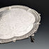 1893 British antique sterling silver Salva card tray diameter 23cm 413g Charles Boyton