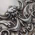 Circa 1900 British antique silver plate relief carved dressing table tray