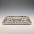 Circa 1900 British antique silver plate relief carved dressing table tray