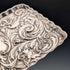 Circa 1900 British antique silver plate relief carved dressing table tray