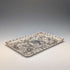 Circa 1900 British antique silver plate relief carved dressing table tray