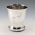 French vintage bird decoration silver plate beaker cup