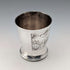French vintage bird decoration silver plate beaker cup