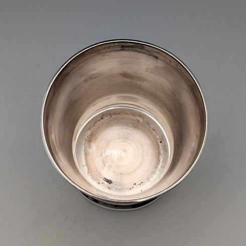 フレンチヴィンテージ 鳥装飾 シルバープレート製 ビーカーカップ