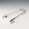 1844 British antique sterling silver sugar tongs 60g Chawner & Co.