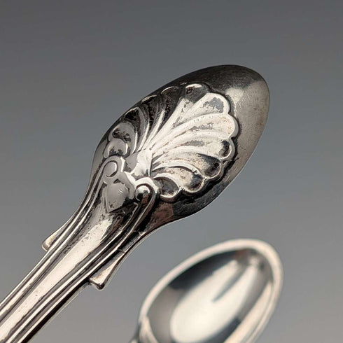 1844 British antique sterling silver sugar tongs 60g Chawner & Co.