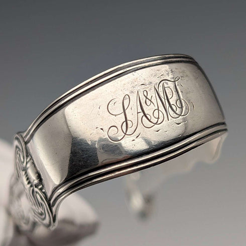 1844 British antique sterling silver sugar tongs 60g Chawner & Co.