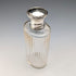 French antique pure silver lid glass perfume bottle