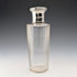 French antique pure silver lid glass perfume bottle