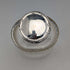 French antique pure silver lid glass perfume bottle