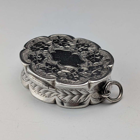 1881 British antique sterling silver vinaigrette 21g Hilliard & Thomason