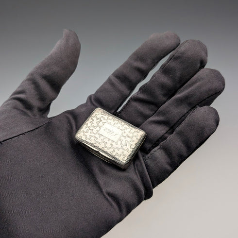 1830年 英国アンティーク ウィリアム4世 純銀製 ヴィネグレット 18g Thomas Shaw