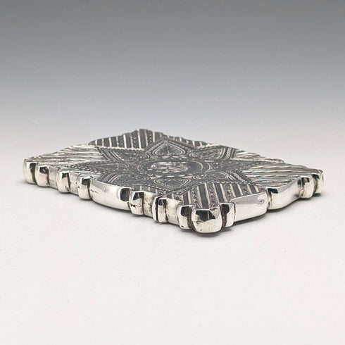 1876 British antique sterling silver card case 60g Colen Hewer Cheshire