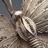 Vintage Portuguese filigree butterfly silver brooch