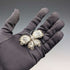 Vintage Portuguese filigree butterfly silver brooch