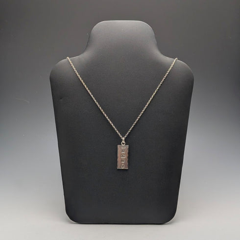 1977年 英国 純銀製 ジュビリーインゴットペンダント&純銀製チェーン 計21g Excalibur Jewellery①