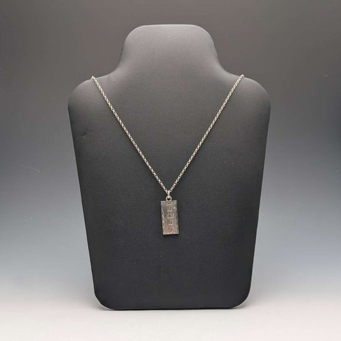 1977年 英国 純銀製 ジュビリーインゴットペンダント&純銀製チェーン 計21g Excalibur Jewellery②