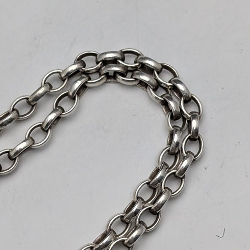 1977年 英国 純銀製 ジュビリーインゴットペンダント&純銀製チェーン 計43g CJ