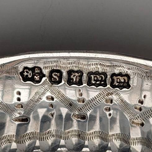 英国アンティーク シルバープレート&カットガラスインナー バターディッシュ