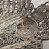 Vintage Portuguese filigree butterfly silver brooch