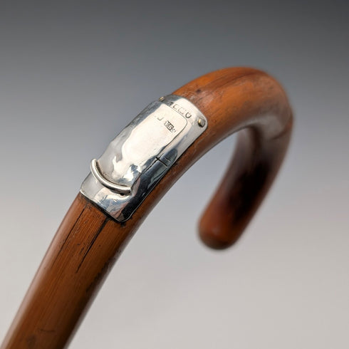 20 世紀早期英國古董馬尺手杖,棕褐色桿身,93 厘米,Swaine & Adeney