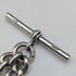 Circa 1900 British antique sterling silver Albert chain, 49g, sterling silver swallow fob